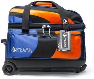 Deluxe Double Roller con borsa da bowling tascabile per accessori oversize con 2 palline e un paio di scarpe