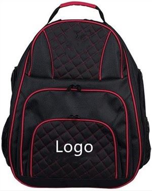 L'intera vendita di moda personalizza lo zaino da bowling a due palle con logo nero/rosso